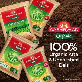 Aashirvaad Organic Arhar/Tur Dal, 1 Kg, 100% Organic Arhar/Tur Dal Rich in Protein